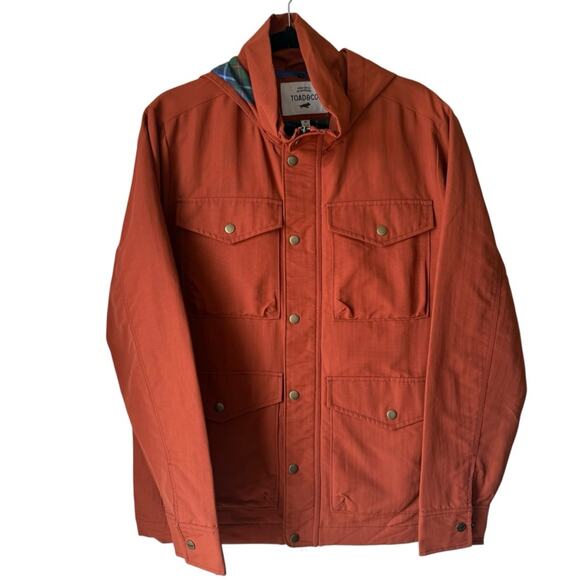 Toad&Co Men's Forester Pass Recycled Nylon Trail Orange Jacket Size Medium - Picture 1 of 5